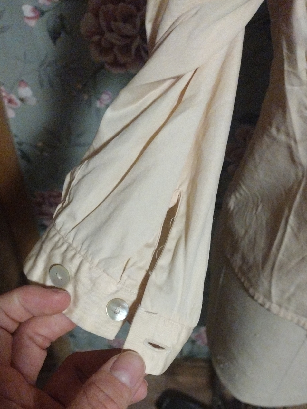 Vintage Cotton Cream Blouse - Picture 5 of 12